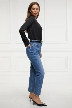 Holland Cooper High Rise Slim Jean True Indigo Discount
