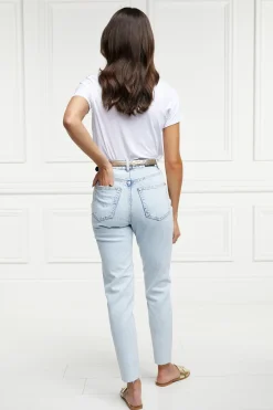 Holland Cooper High Rise Slim Jean Light Stone Wash Outlet