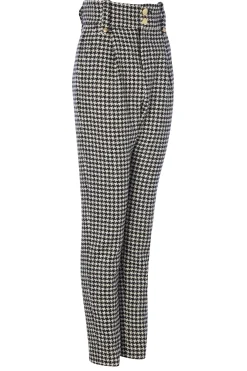 Holland Cooper High Waisted Peg Trouser Houndstooth Outlet