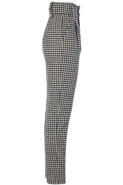 Holland Cooper High Waisted Peg Trouser Houndstooth Outlet