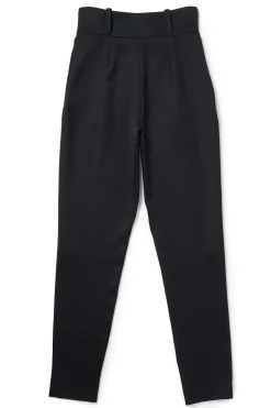 Holland Cooper High Waisted Peg Trouser Black Barathea Silver Best