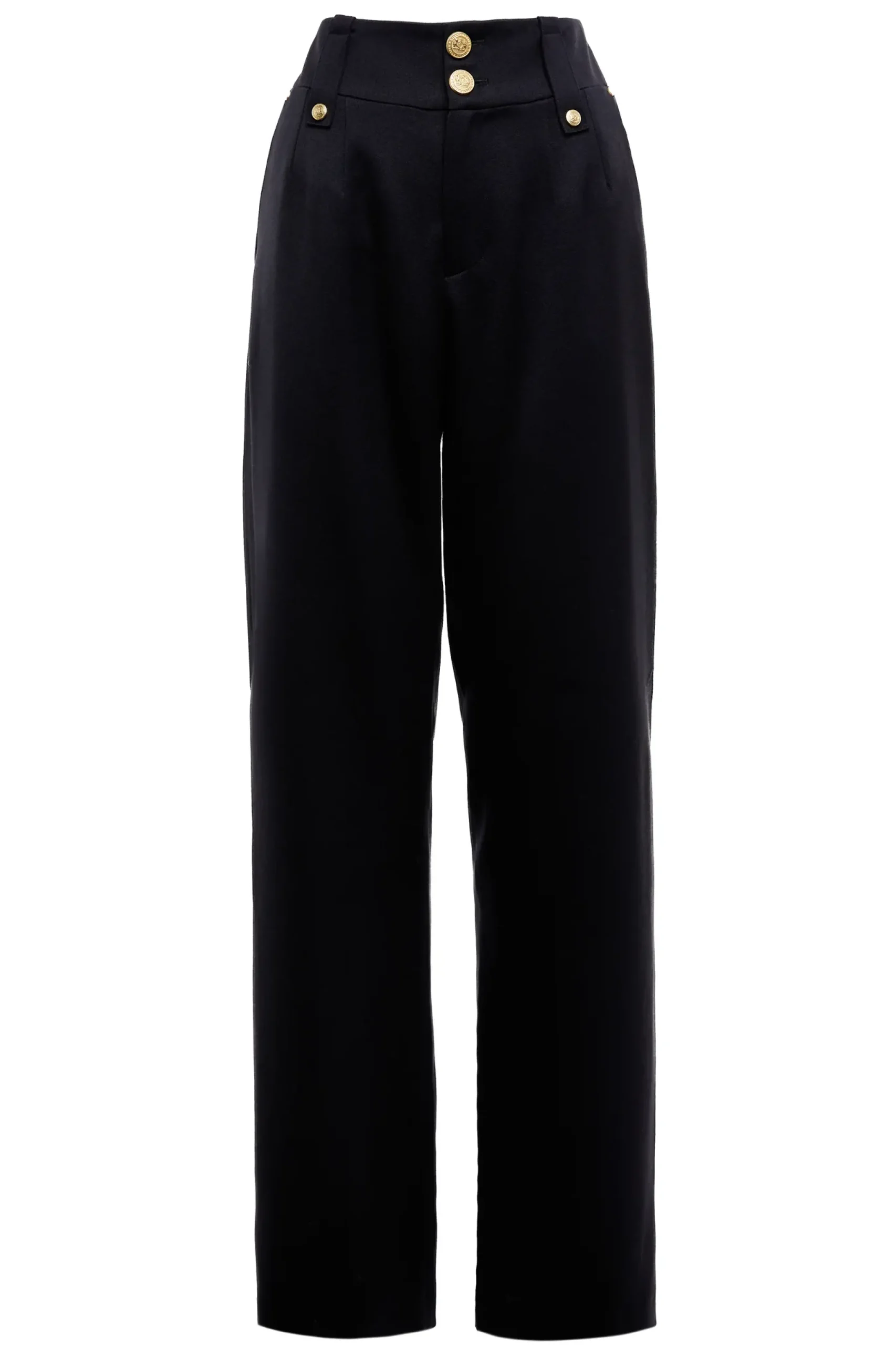 Holland Cooper High Waisted Straight Trouser Black Barathea Online
