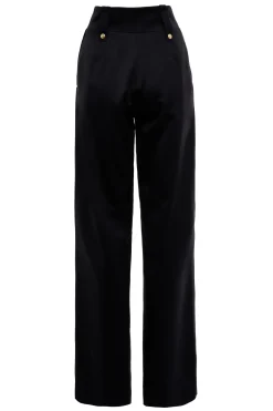 Holland Cooper High Waisted Straight Trouser Black Barathea Online