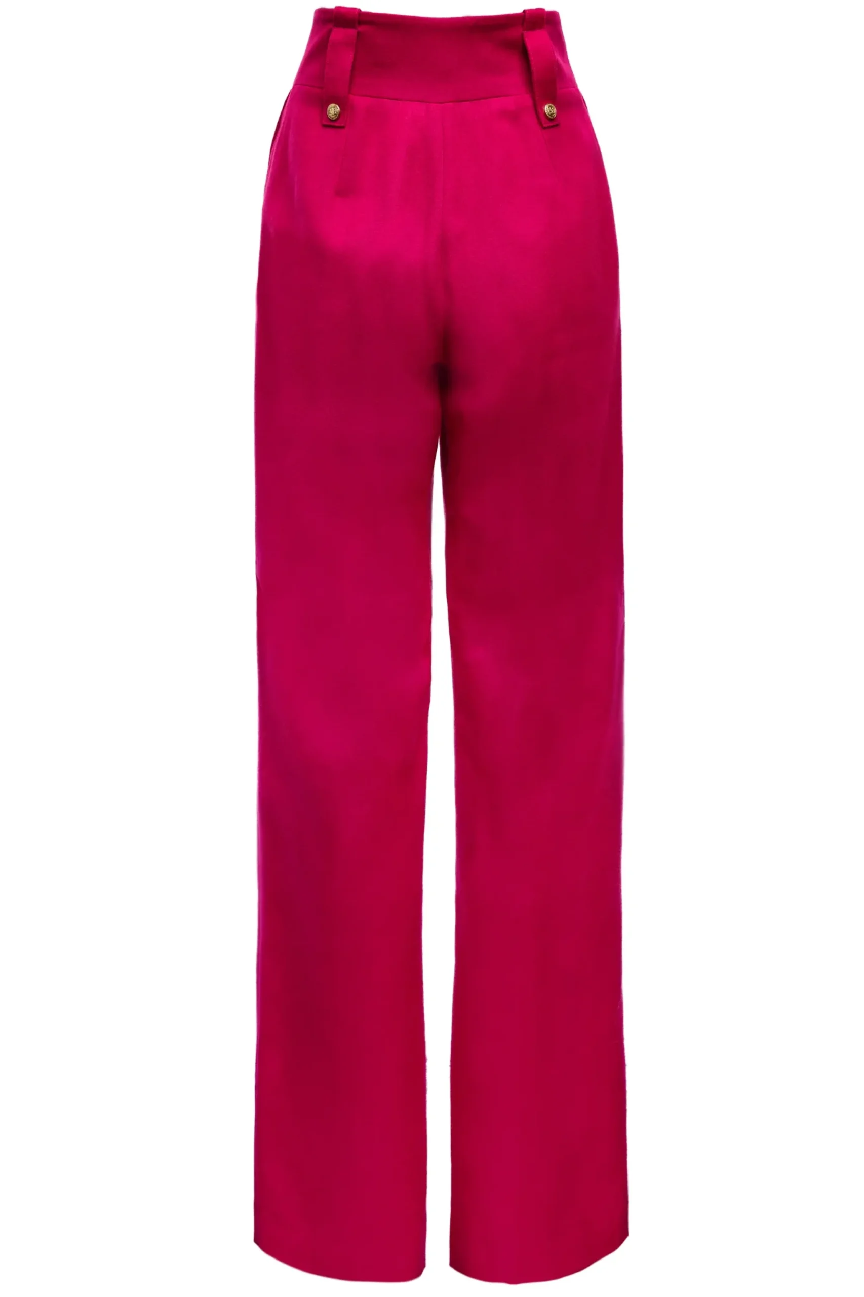 Holland Cooper High Waisted Straight Trouser Hot Pink Barathea Outlet