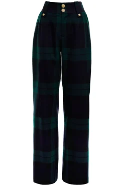Holland Cooper High Waisted Straight Trouser Blackwatch Discount