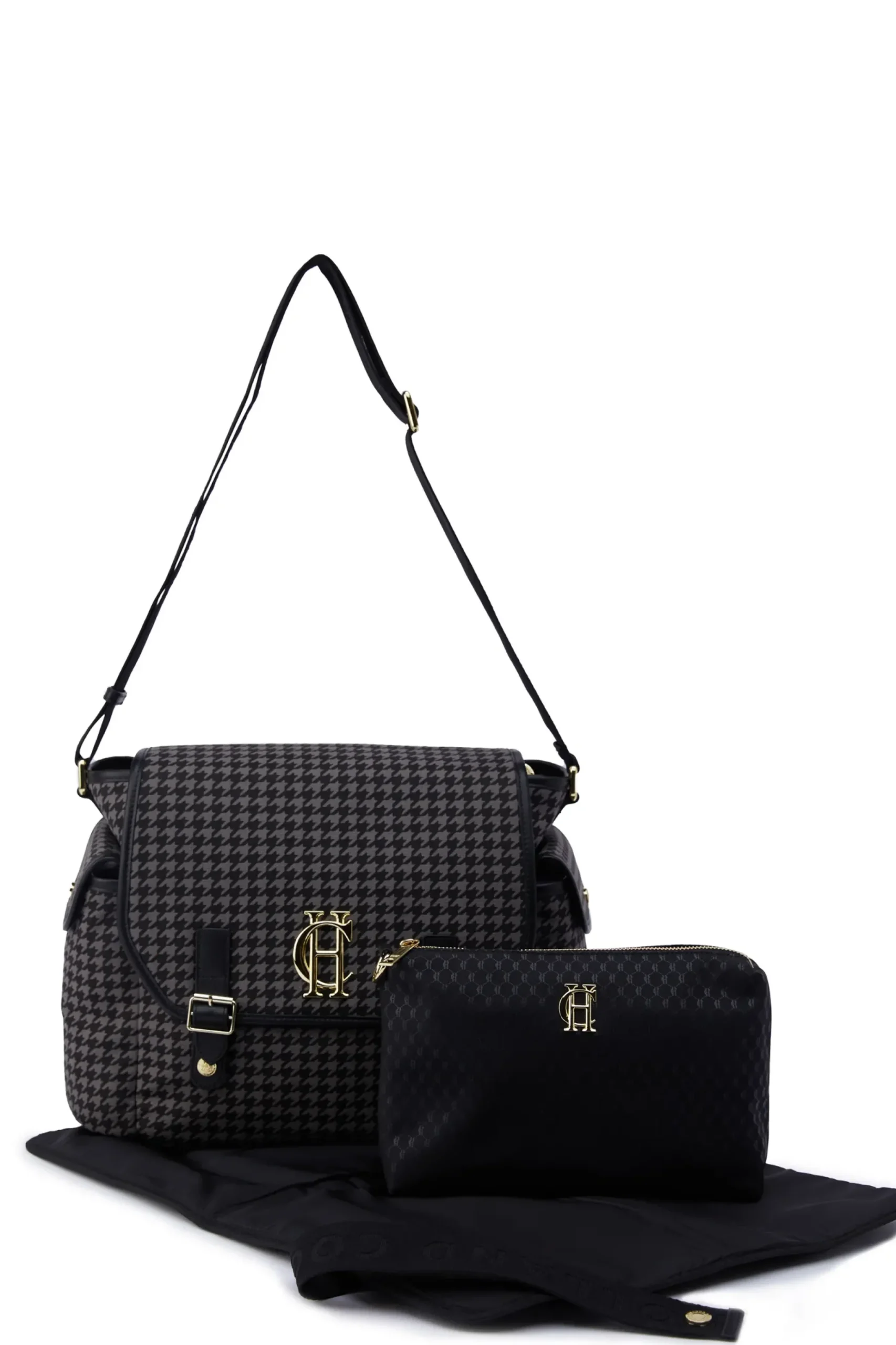 Holland Cooper Hudson Changing Bag Grey Houndstooth Clearance