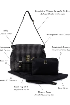 Holland Cooper Hudson Changing Bag Grey Houndstooth Clearance