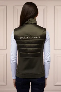 Holland Cooper Hybrid Gilet Khaki Online