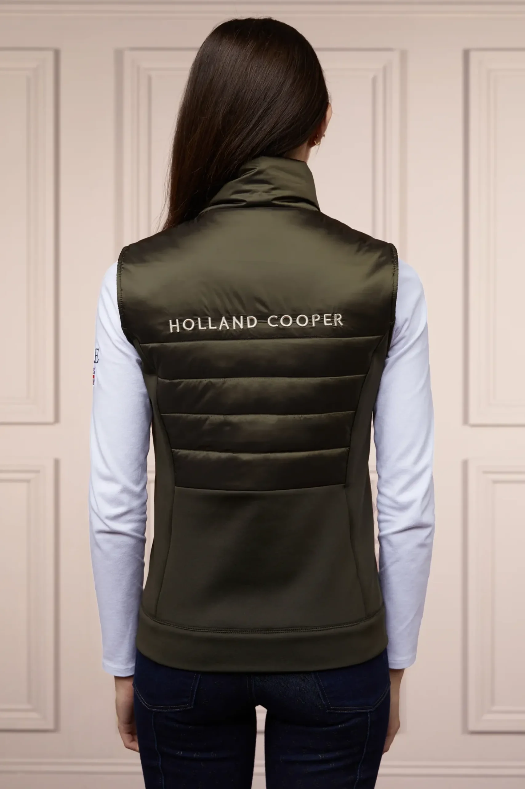 Holland Cooper Hybrid Gilet Khaki Online