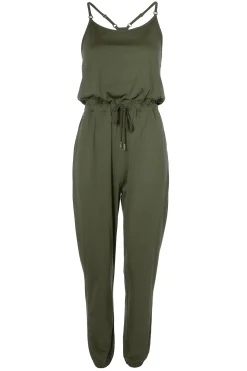 Holland Cooper Iconic Jersey Jumpsuit Khaki
