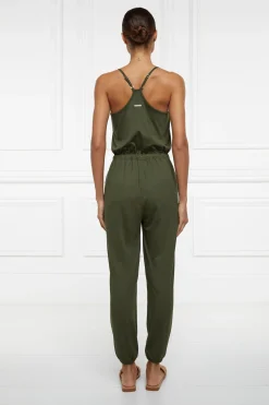Holland Cooper Iconic Jersey Jumpsuit Khaki