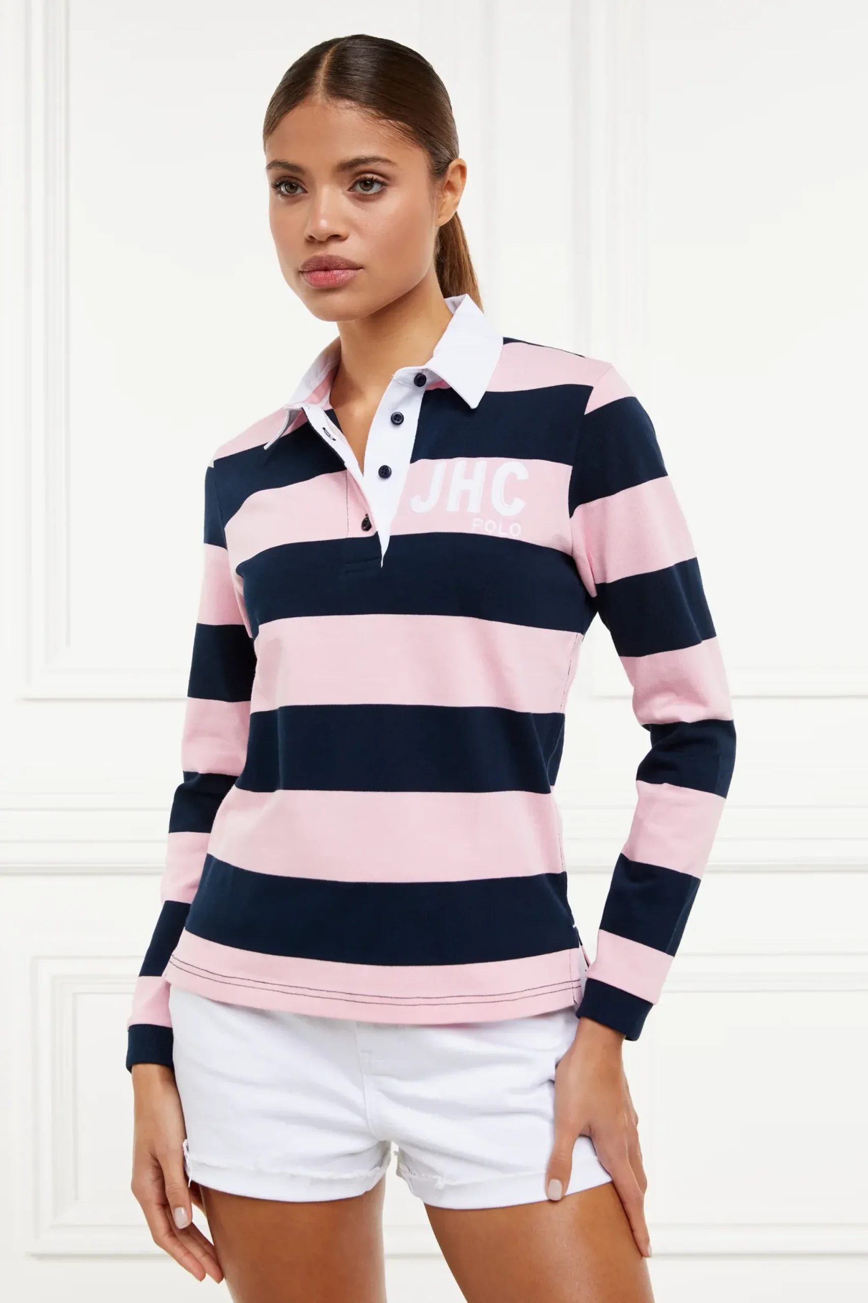 Holland Cooper JHC Sweatshirt Ink Navy Pale Pink Online