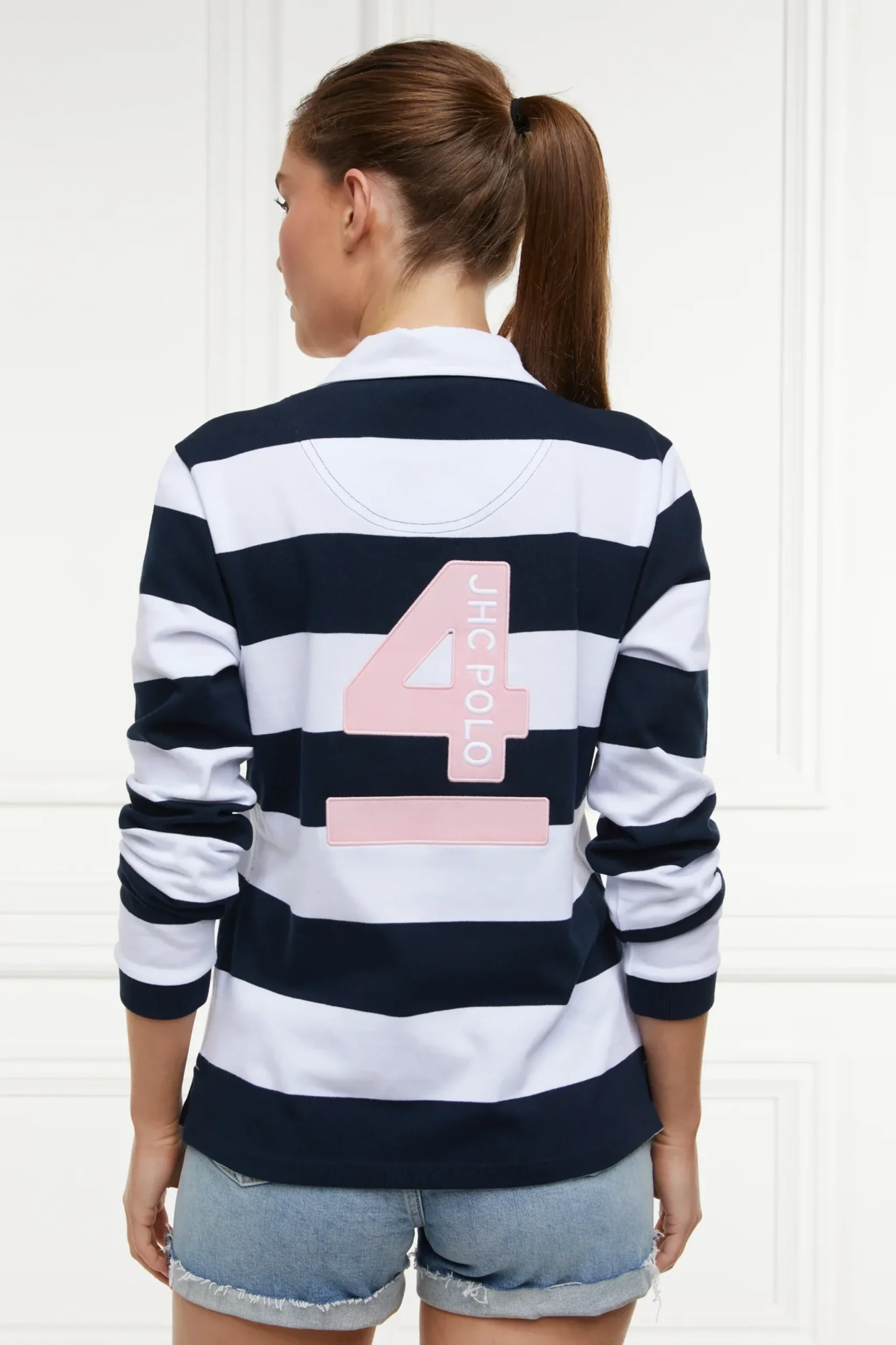 Holland Cooper JHC Sweatshirt White Ink Navy Sale
