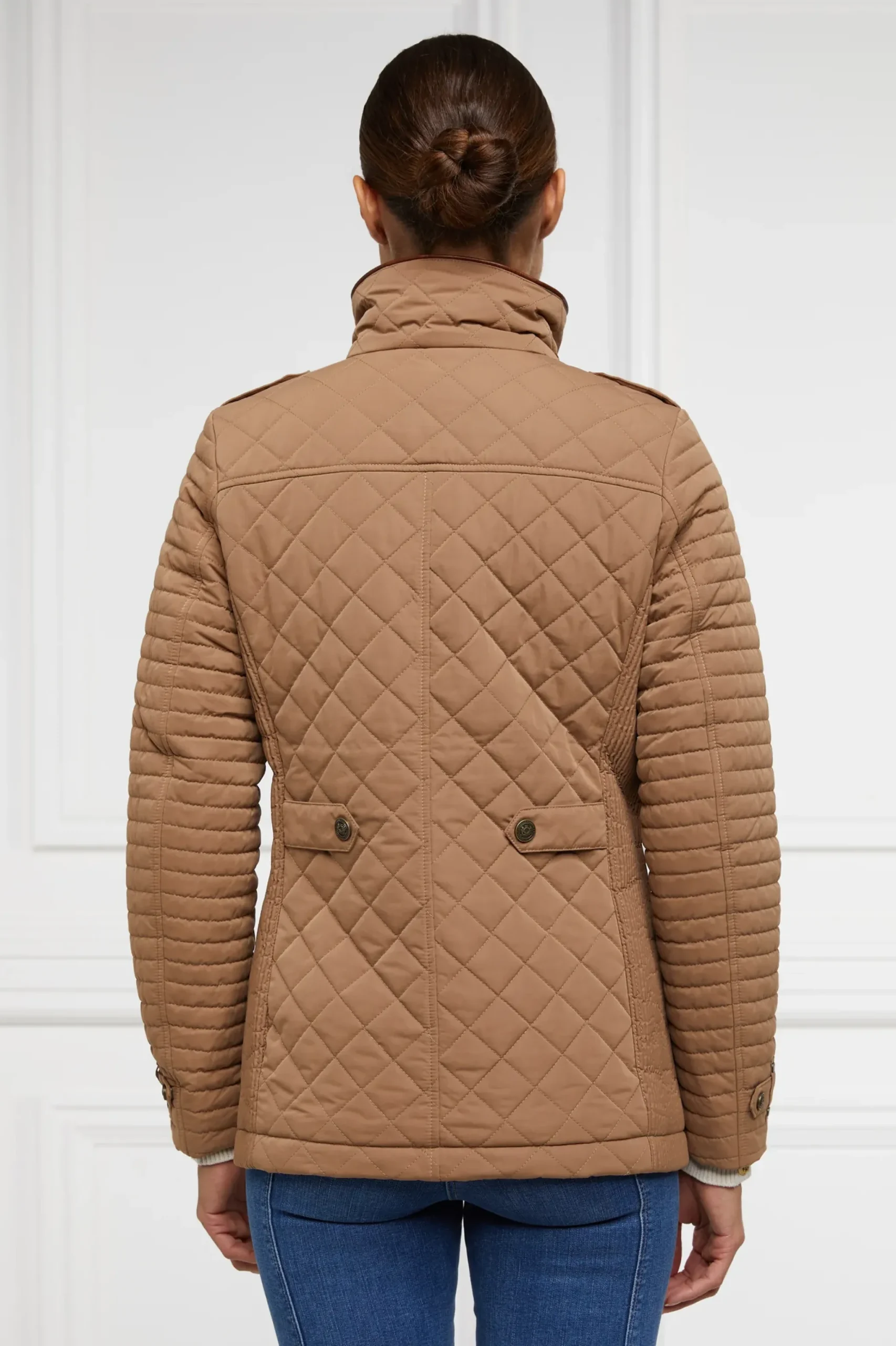 Holland Cooper Juliana Quilted Jacket Coffee Clearance