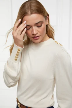 Holland Cooper Kelsie Crew Neck Knit Almond Discount