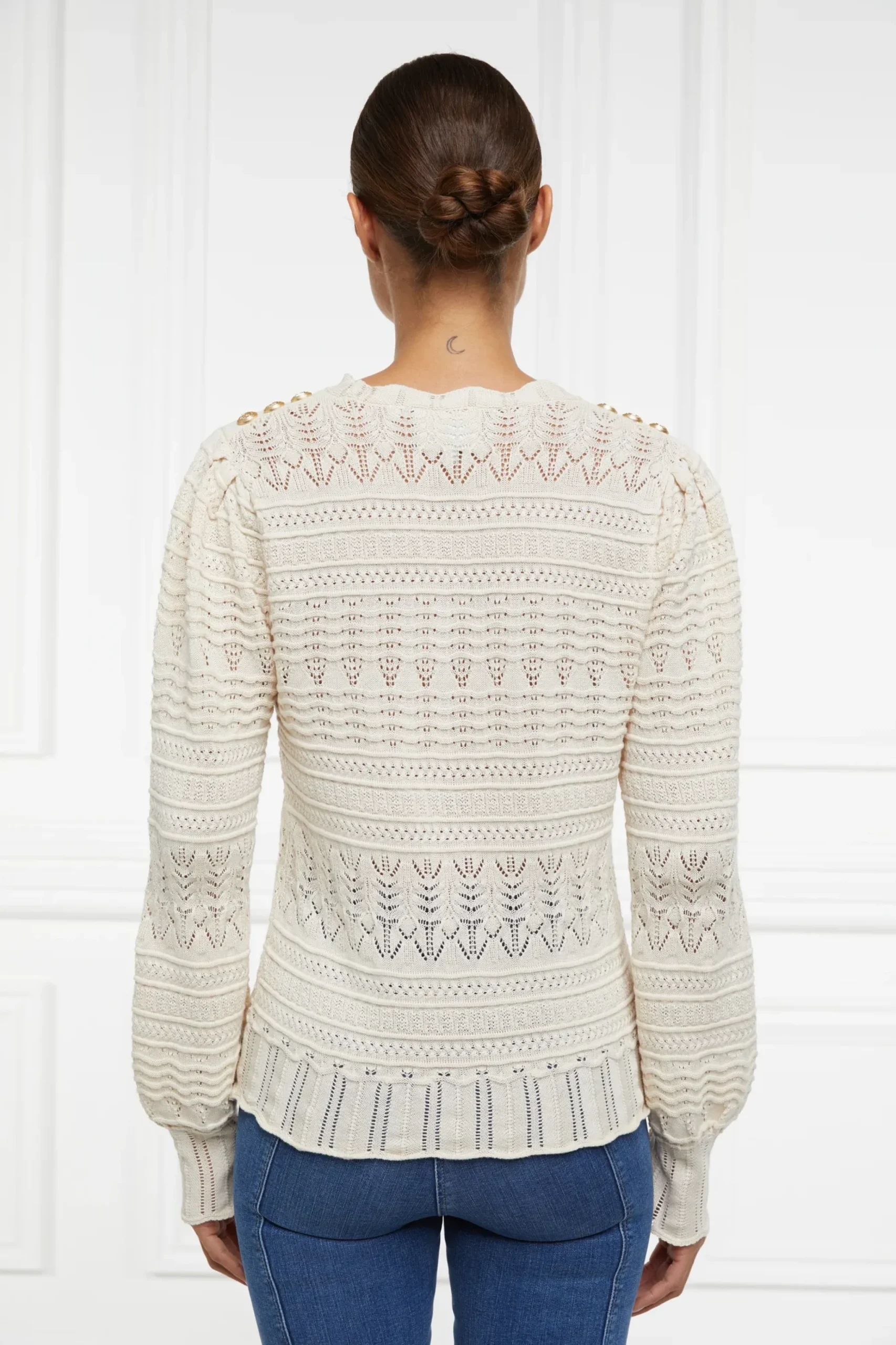 Holland Cooper Kelsie Pointelle Knit Almond Sale