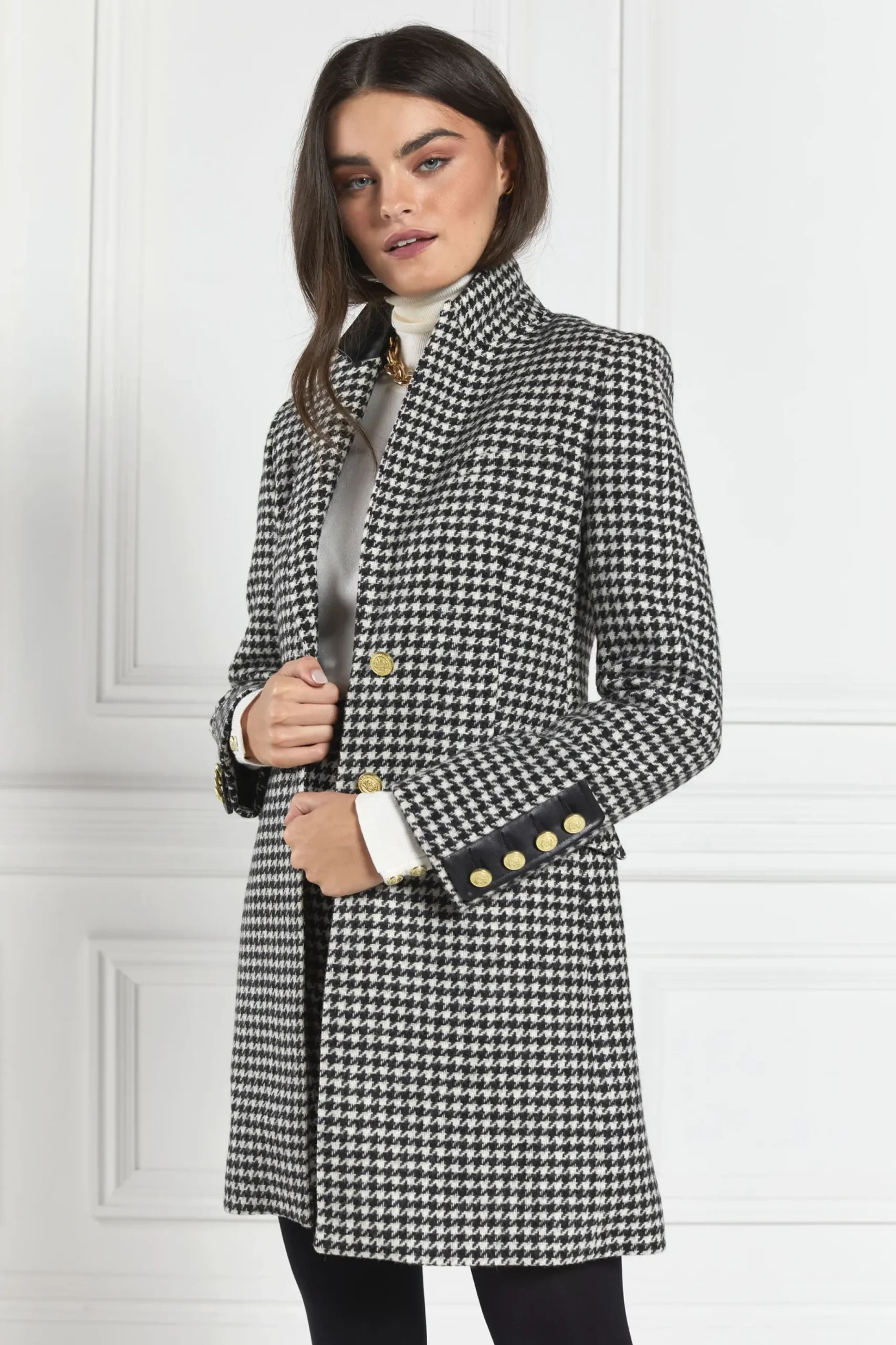 Holland Cooper Kempton Coat Houndstooth Clearance