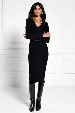 Holland Cooper Kensington V-Neck Midi Dress New