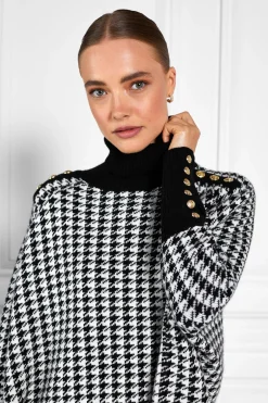 Holland Cooper Kingsbury Cape Knit Houndstooth Discount