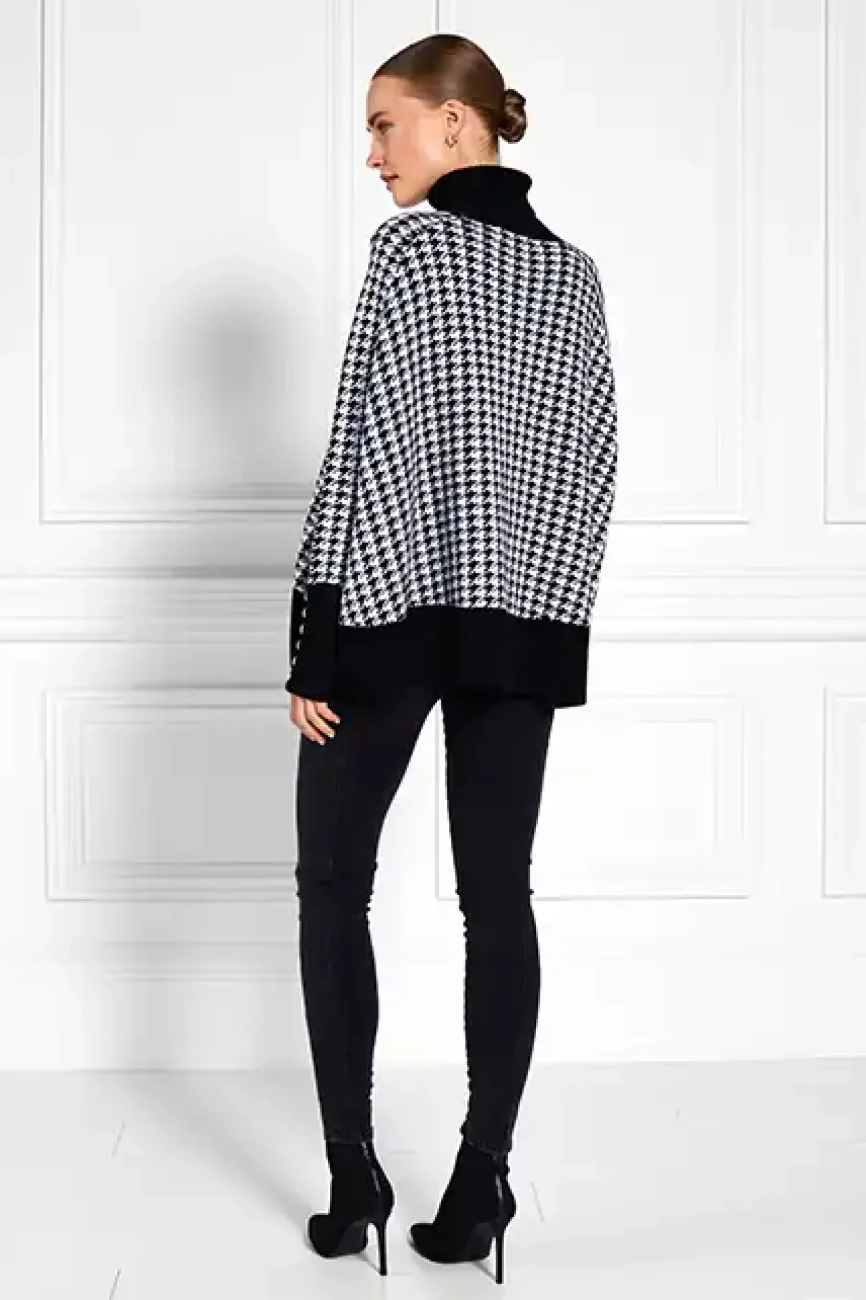 Holland Cooper Kingsbury Cape Knit Houndstooth Discount