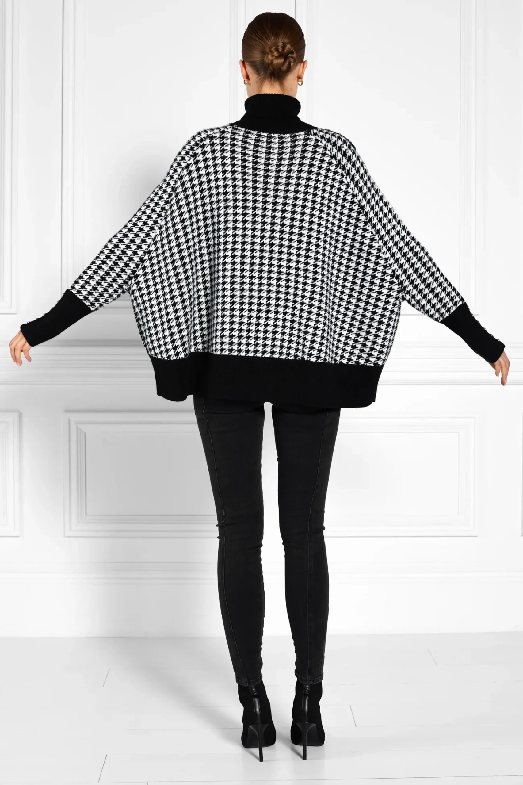 Holland Cooper Kingsbury Cape Knit Houndstooth Discount