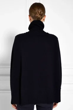 Holland Cooper Kingsbury Cape Knit Black Clearance