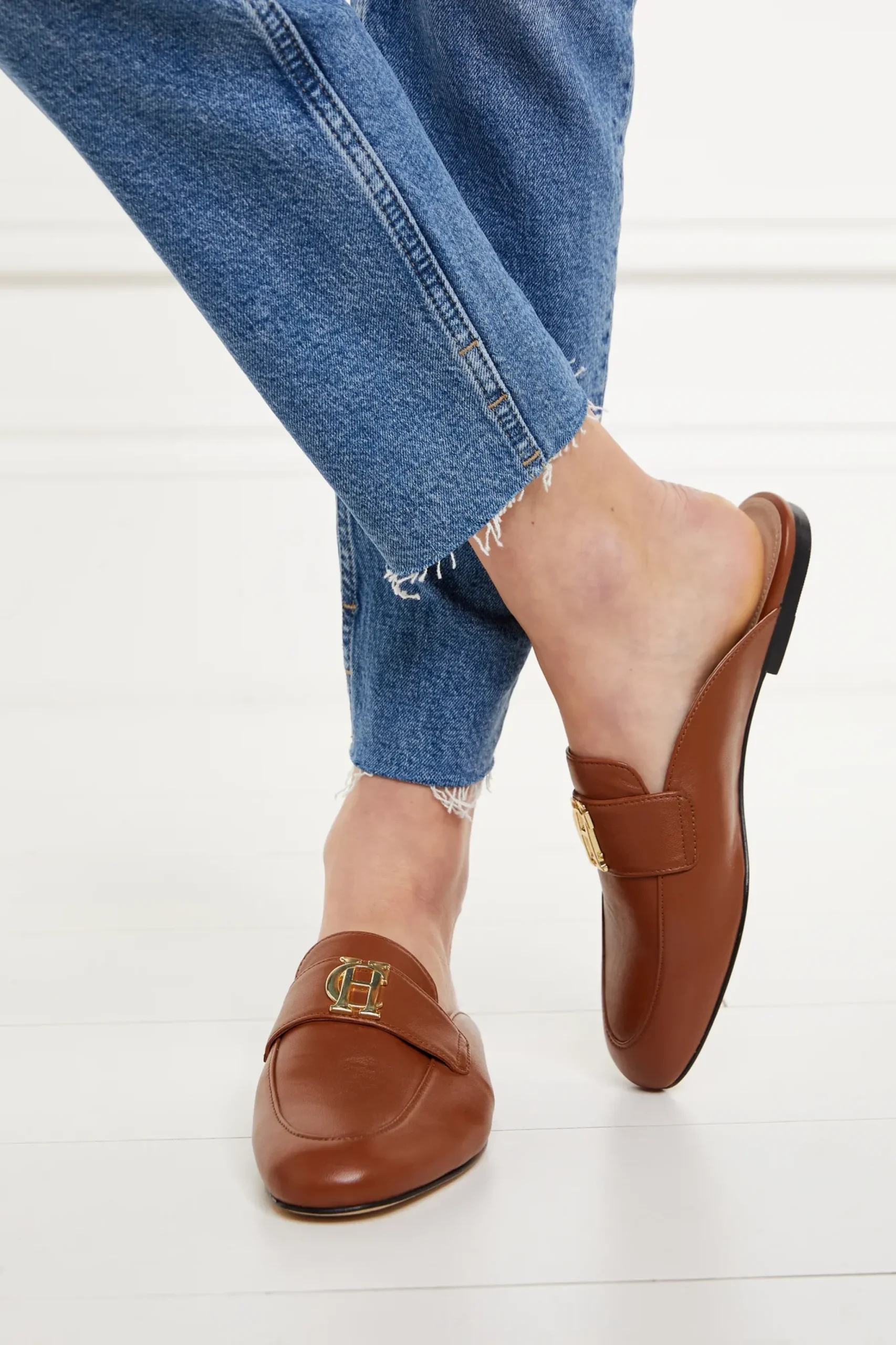 Holland Cooper Kingston Loafer Tan Leather New