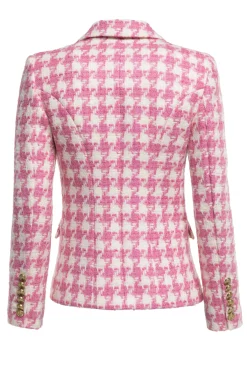 Holland Cooper Knightsbridge Blazer Pink Large Scale Houndstooth Best