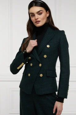 Holland Cooper Knightsbridge Blazer Emerald Houndstooth Sale