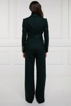 Holland Cooper Knightsbridge Blazer Emerald Houndstooth Sale