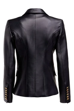 Holland Cooper Knightsbridge Blazer Valencia Leather Black Online