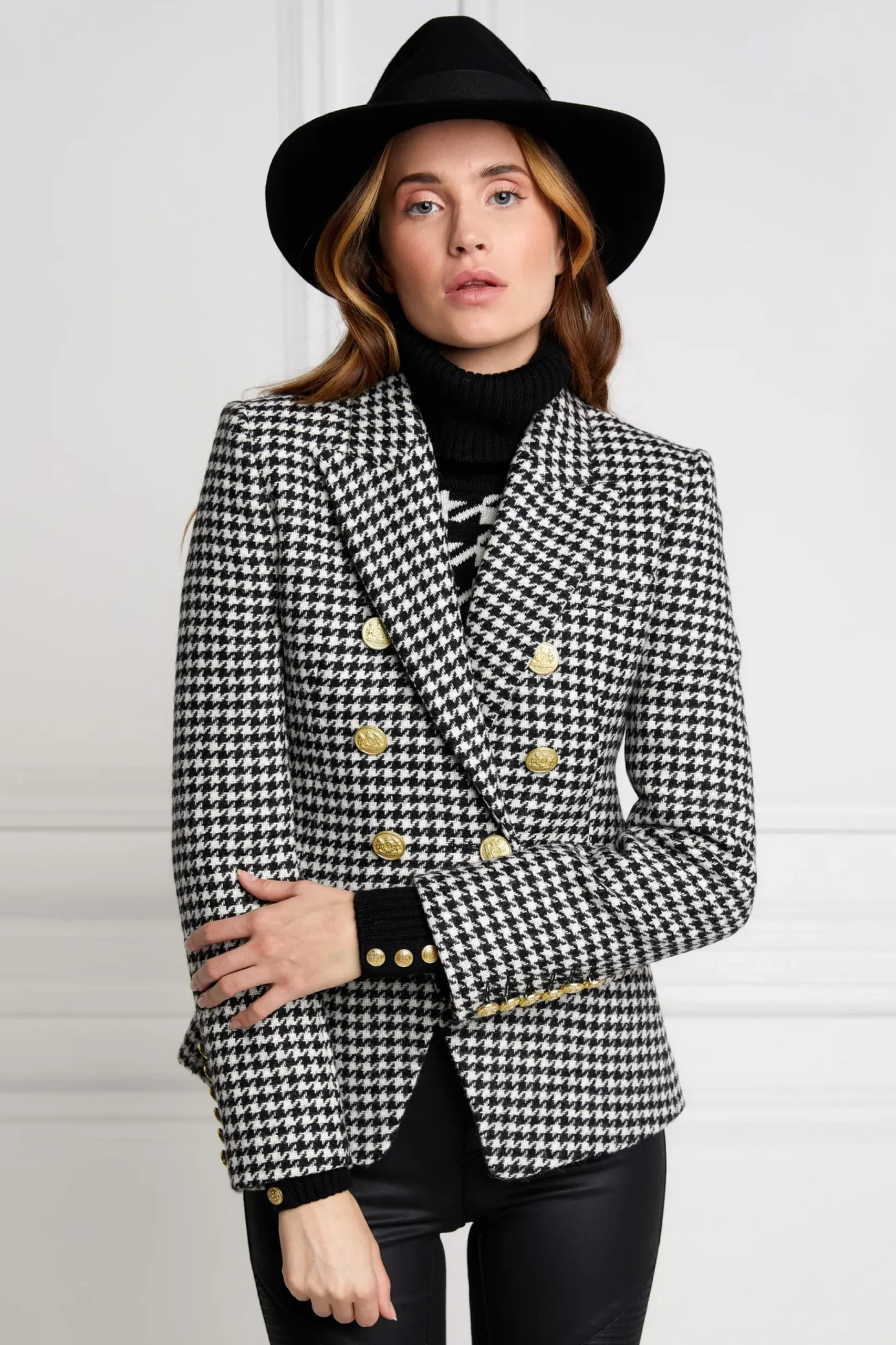 Holland Cooper Knightsbridge Blazer Houndstooth New
