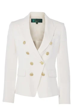 Holland Cooper Knightsbridge Blazer Oyster Linen Hot