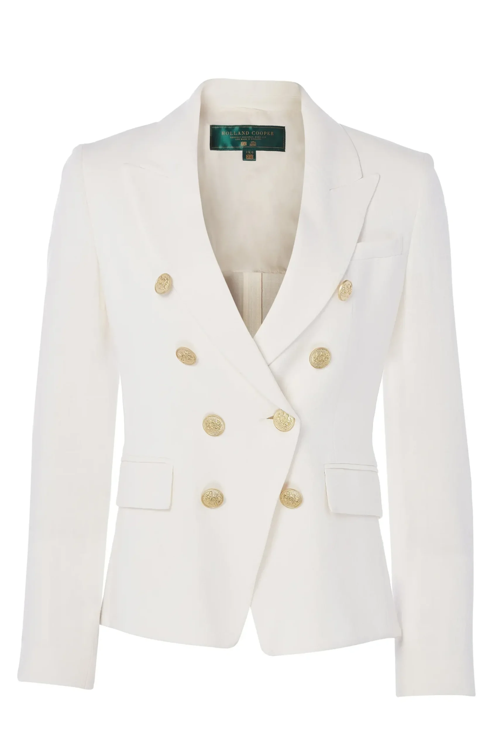Holland Cooper Knightsbridge Blazer Oyster Linen Hot