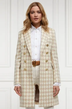 Holland Cooper Knightsbridge Coat Camel Houndstooth Sale