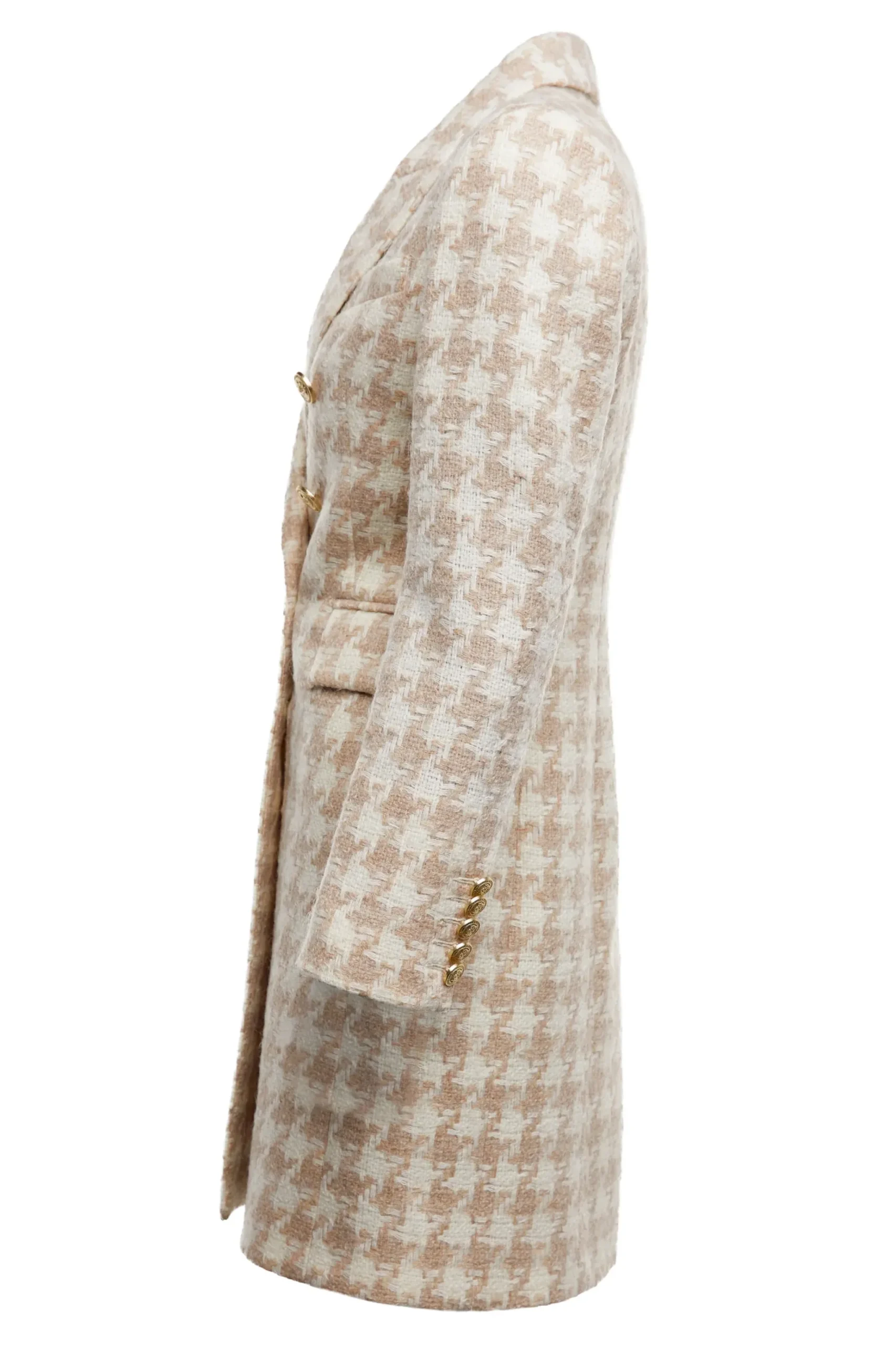 Holland Cooper Knightsbridge Coat Camel Houndstooth Sale