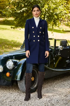 Holland Cooper Knightsbridge Coat Navy