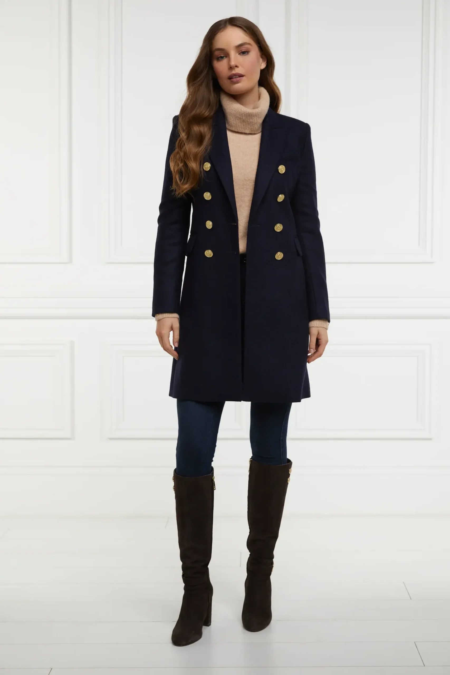 Holland Cooper Knightsbridge Coat Navy