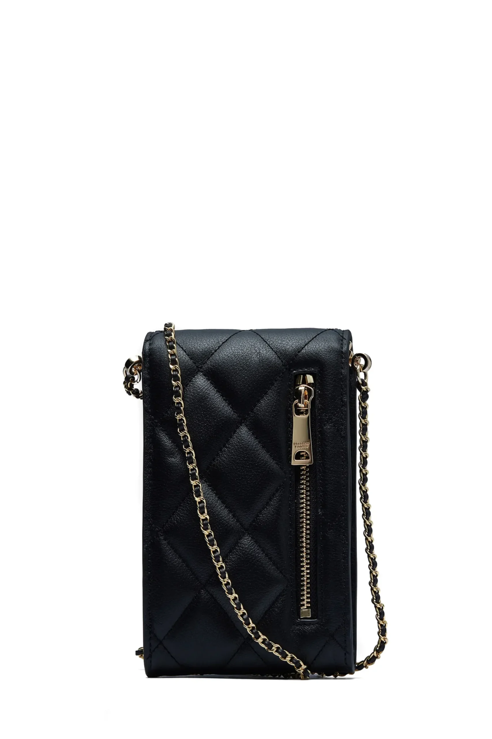 Holland Cooper Knightsbridge Phone Pouch Black Quilted