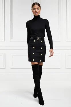Holland Cooper Knightsbridge Skirt Soft Black Discount