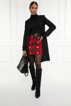Holland Cooper Knightsbridge Skirt Red Tartan Outlet