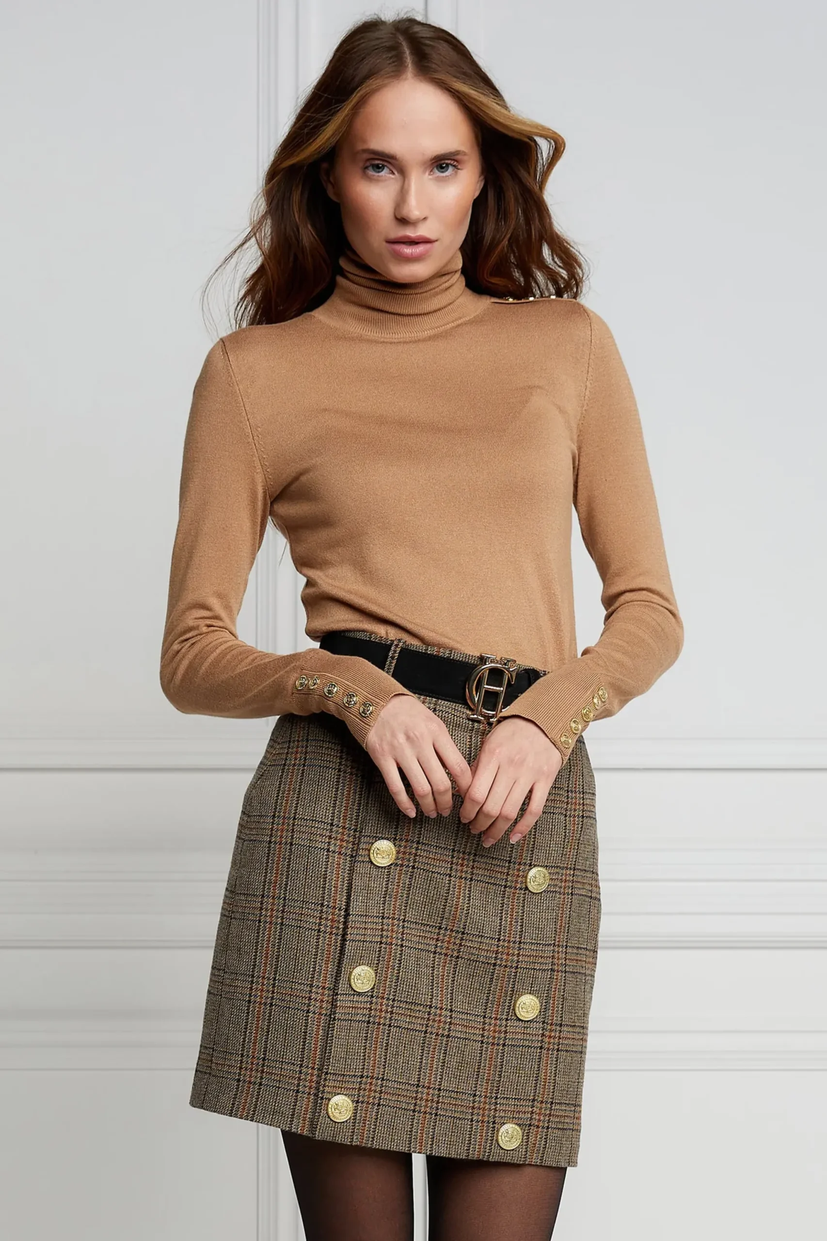 Holland Cooper Knightsbridge Skirt Bourbon Tweed Discount