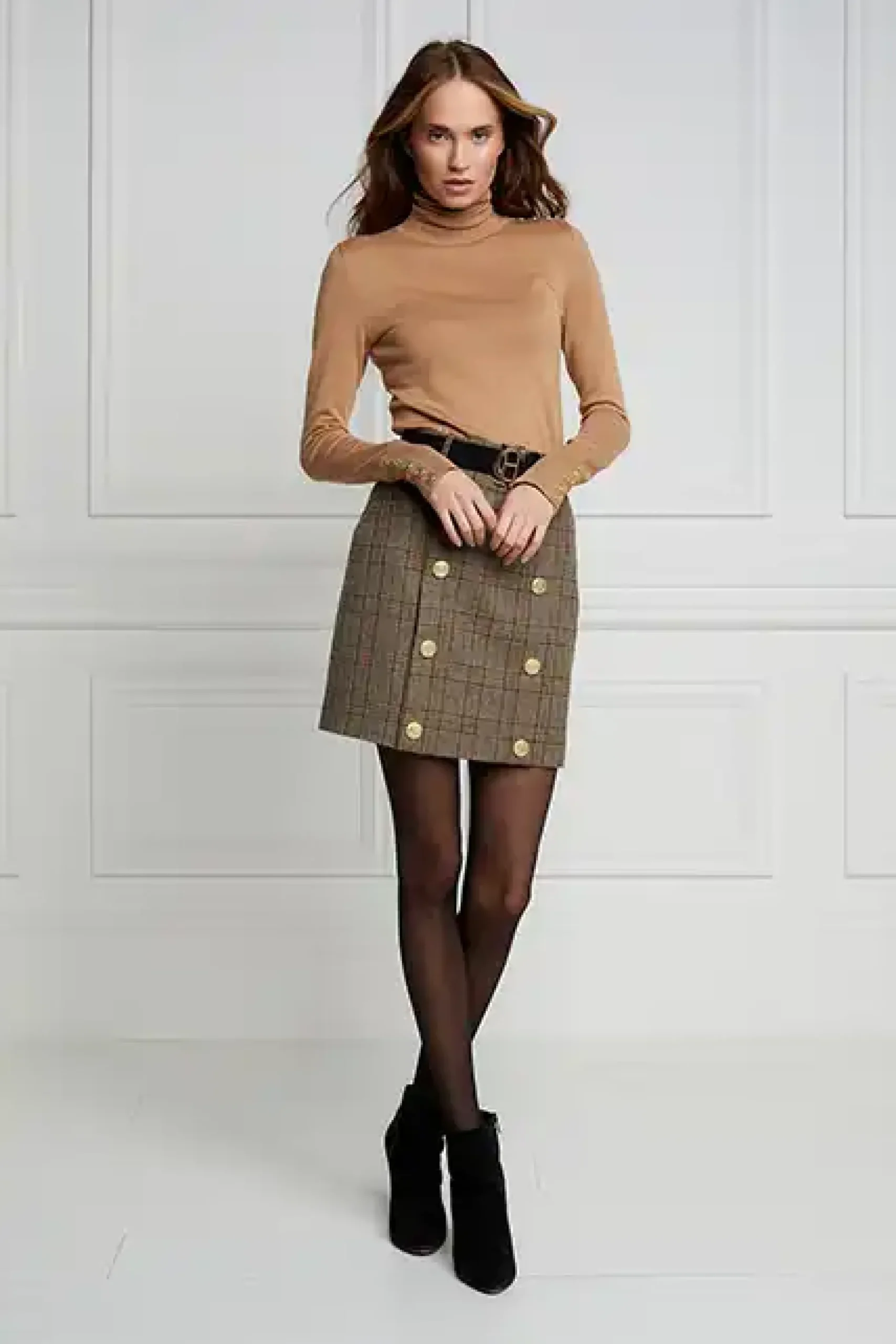 Holland Cooper Knightsbridge Skirt Bourbon Tweed Discount