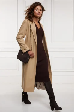 Holland Cooper Knitted Shirt Dress Chocolate Online