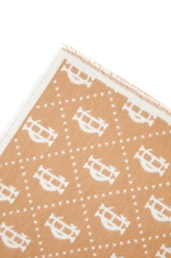 Holland Cooper Lightweight Monogram Scarf Camel Cream Best