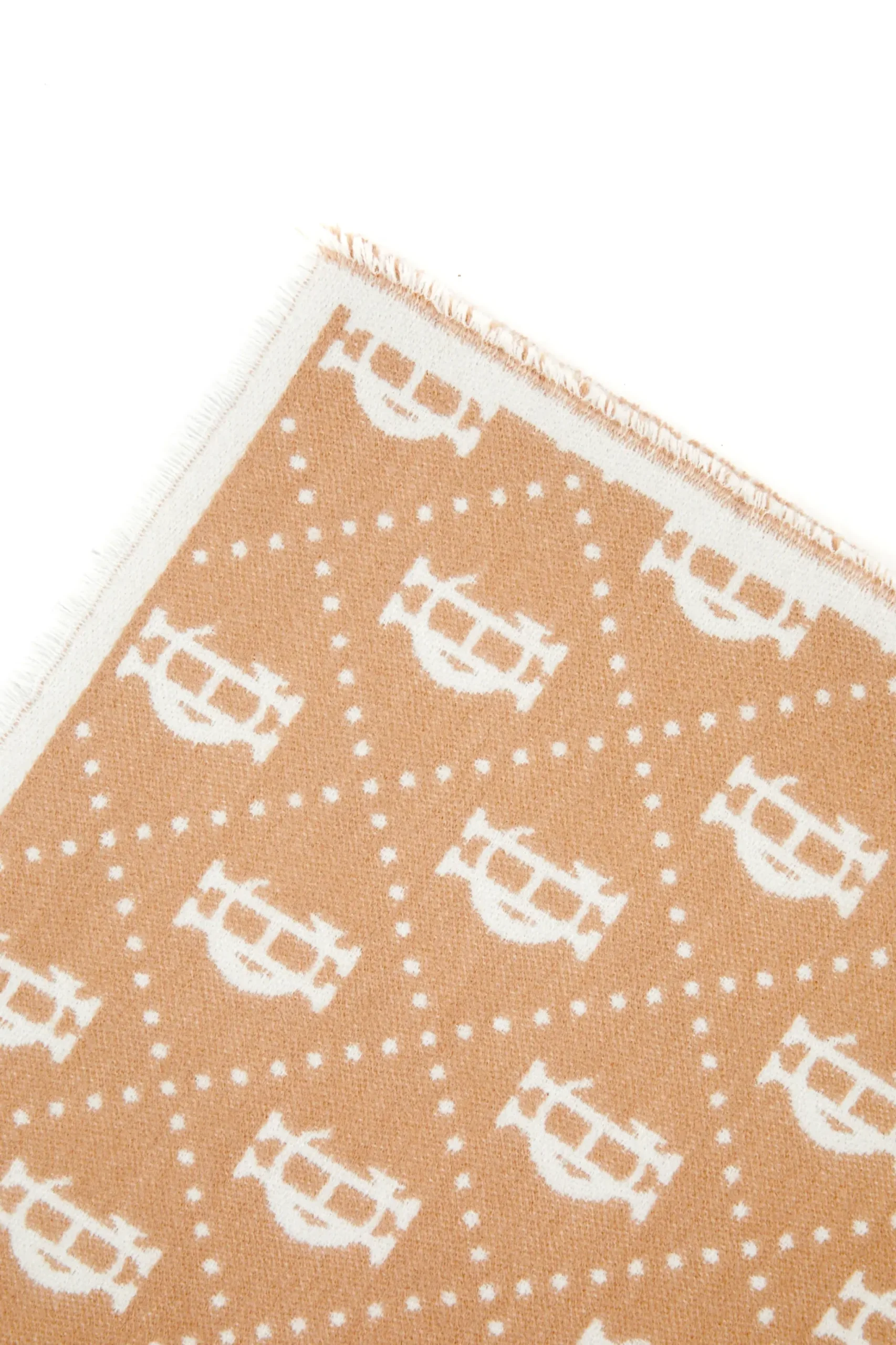 Holland Cooper Lightweight Monogram Scarf Camel Cream Best