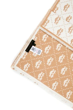Holland Cooper Lightweight Monogram Scarf Camel Cream Best