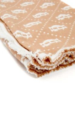 Holland Cooper Lightweight Monogram Scarf Camel Cream Best
