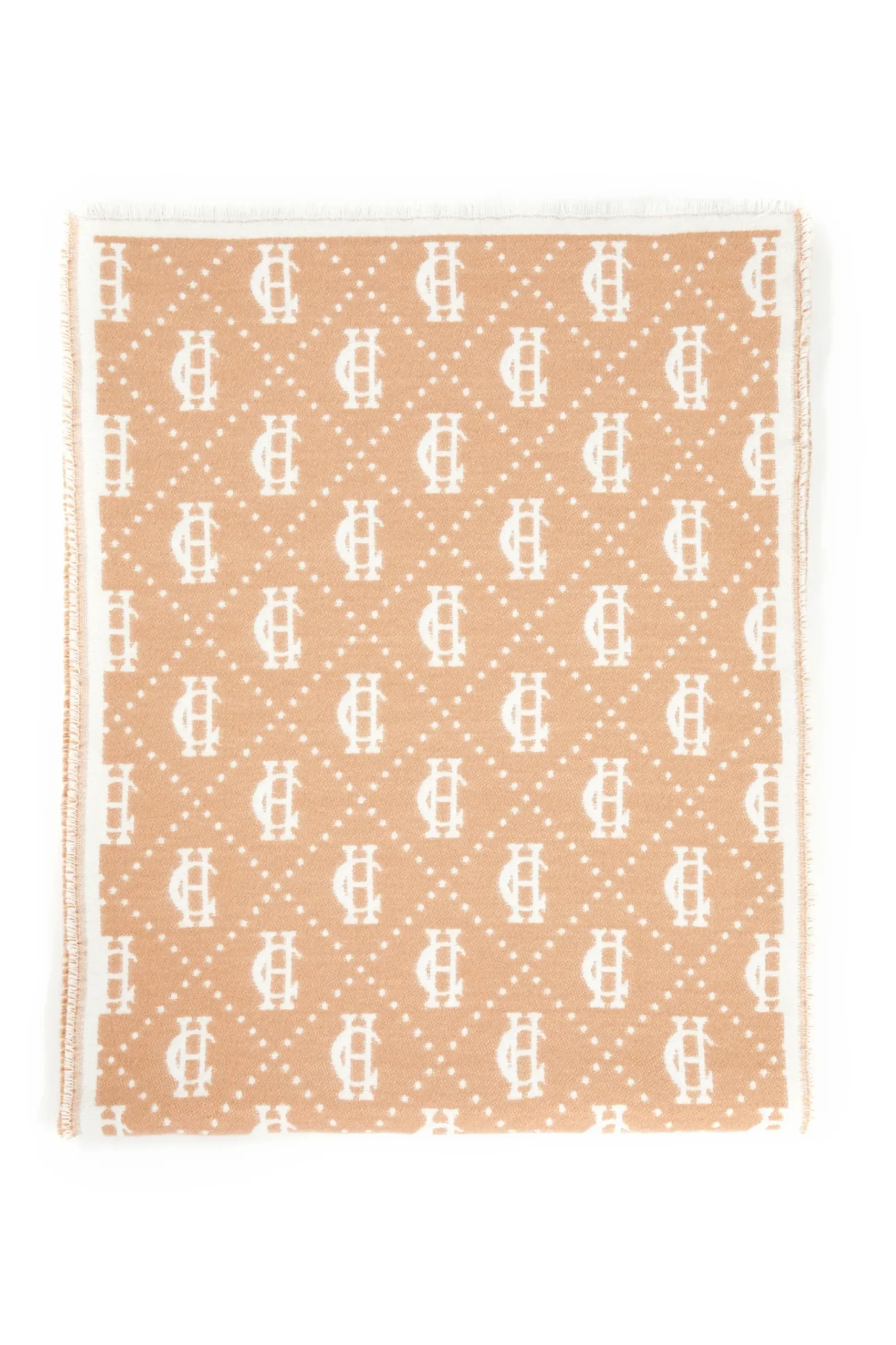 Holland Cooper Lightweight Monogram Scarf Camel Cream Best