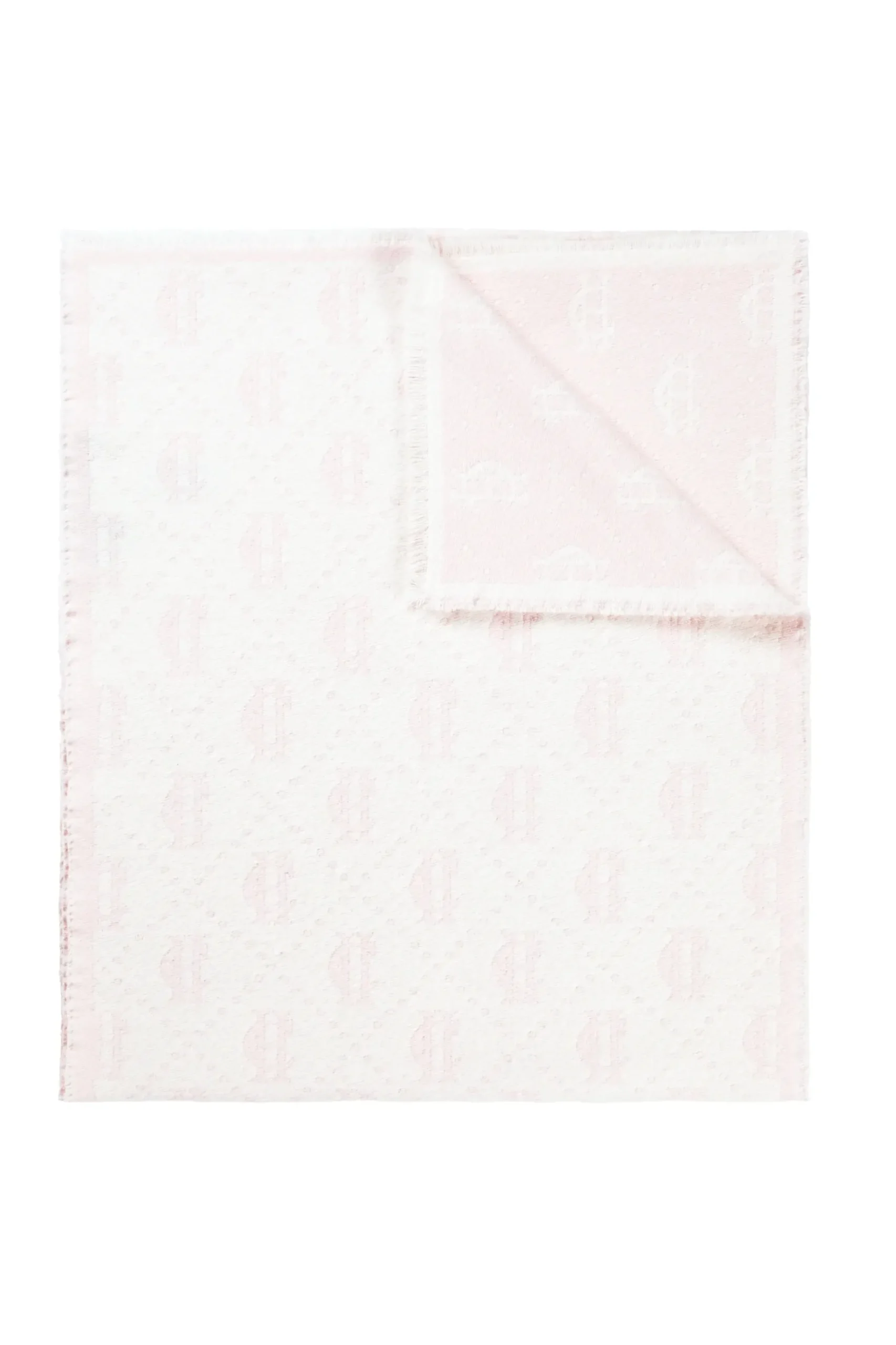 Holland Cooper Lightweight Monogram Scarf Cream Soft Pink New